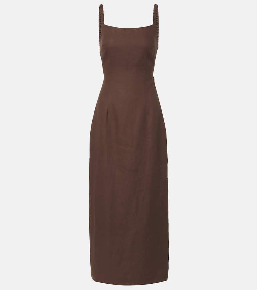 sir linen midi dress