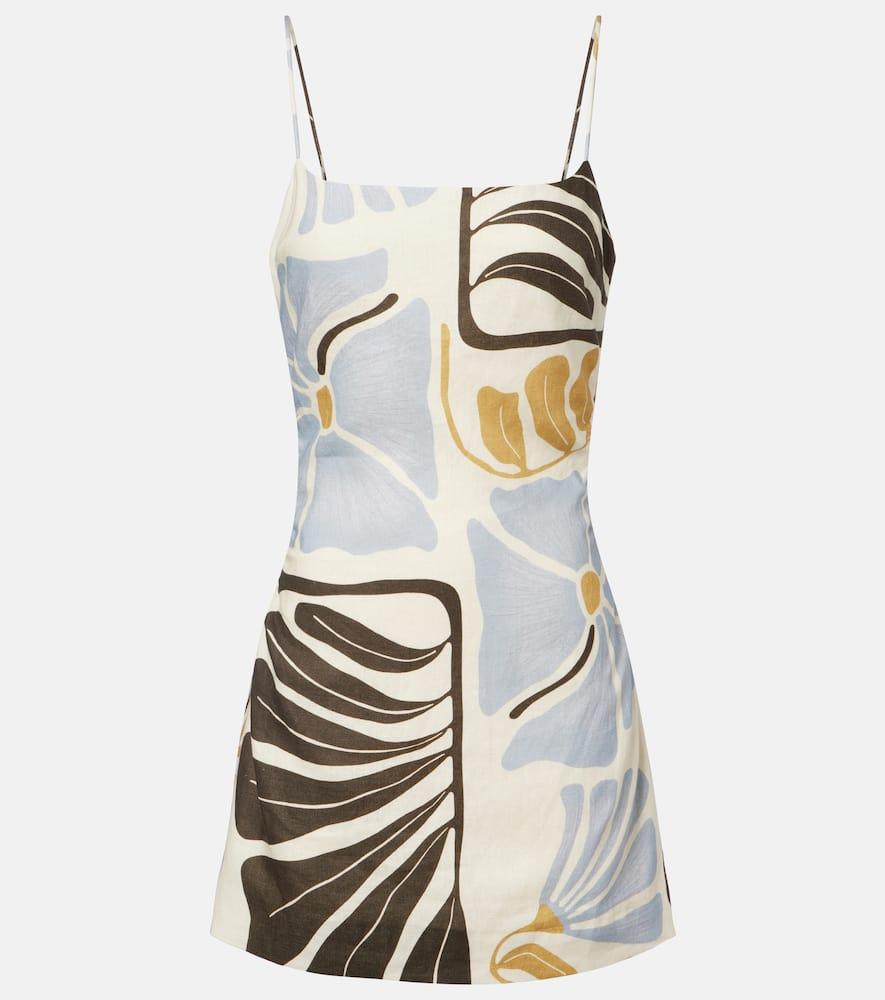 sir lola floral linen minidress