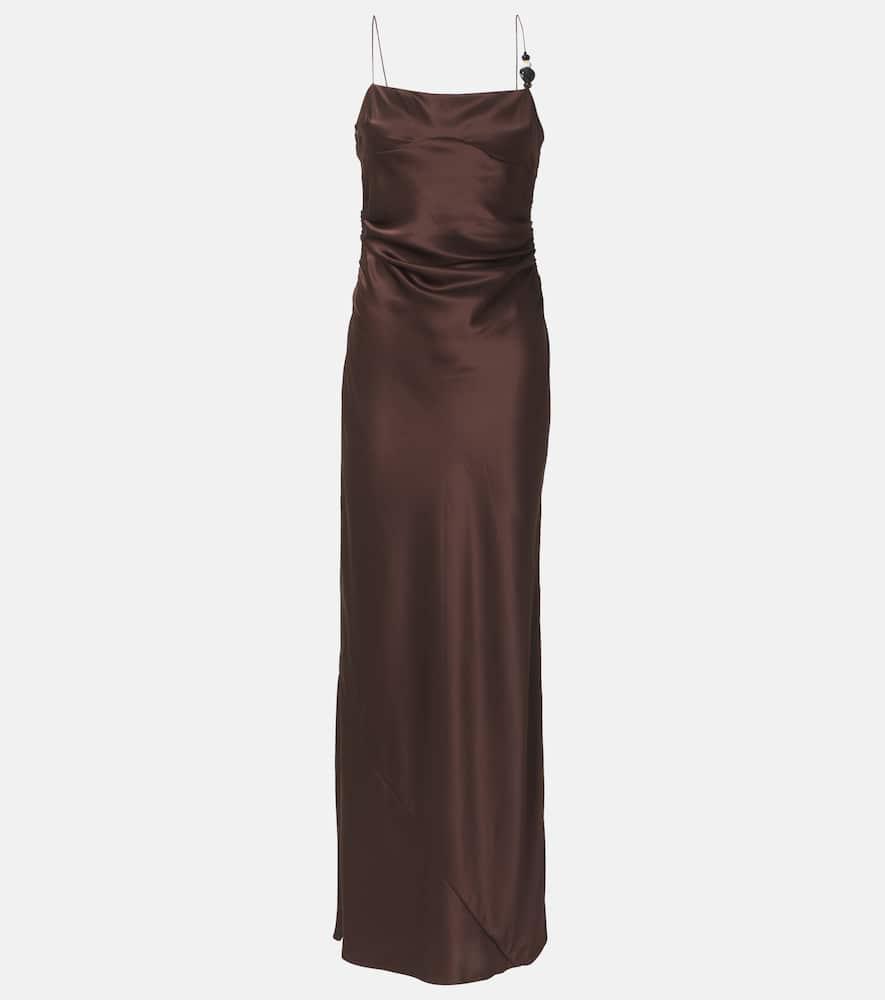 sir lush beaded silk satin slip dress