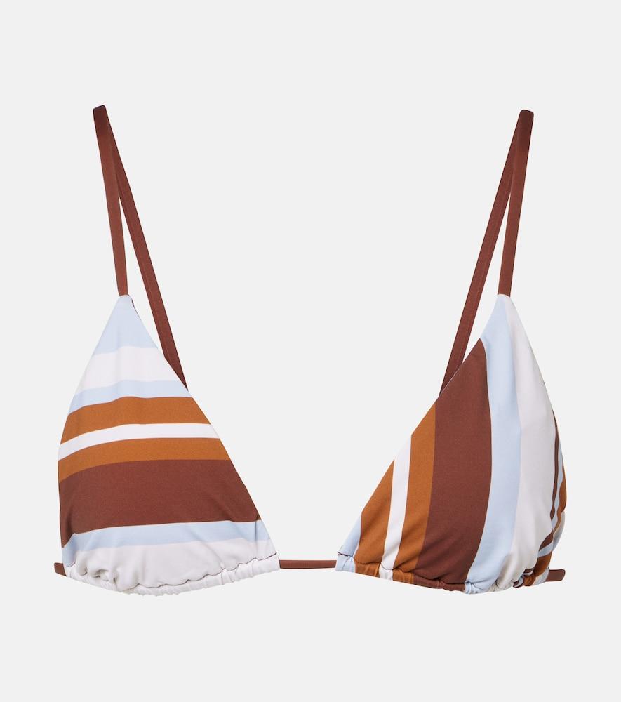 sir marais striped triangle bikini top