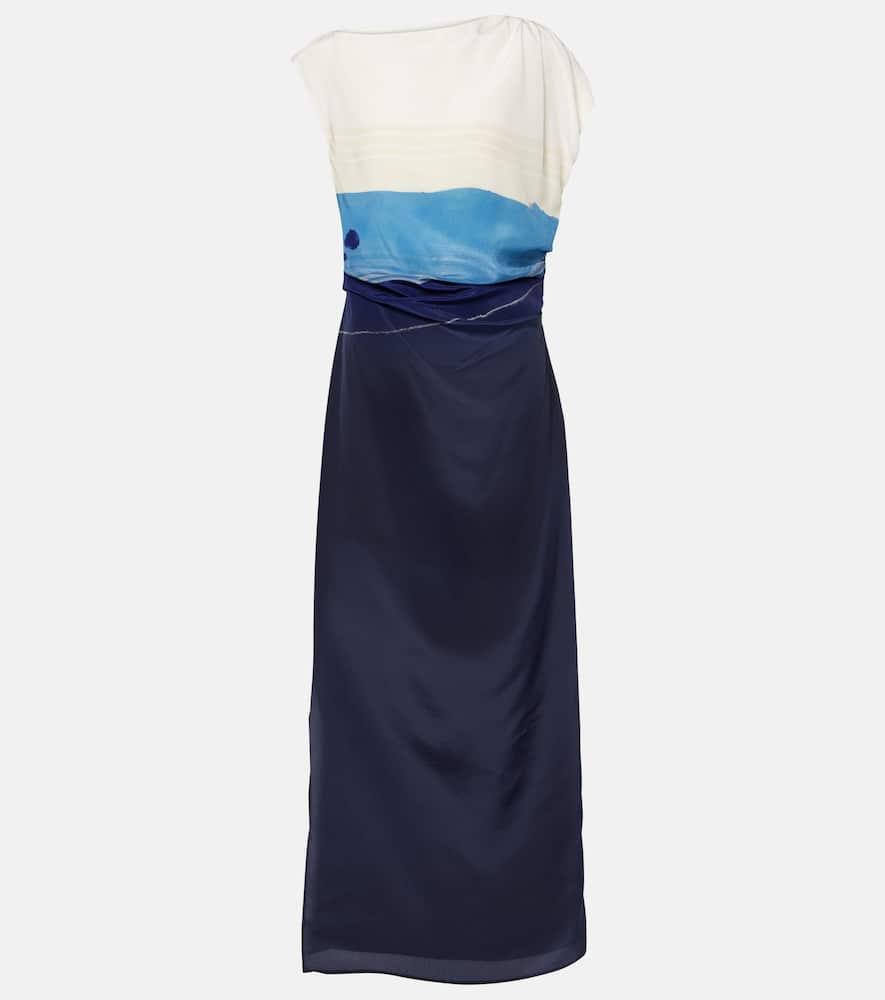 sir mariner printed silk maxi dress
