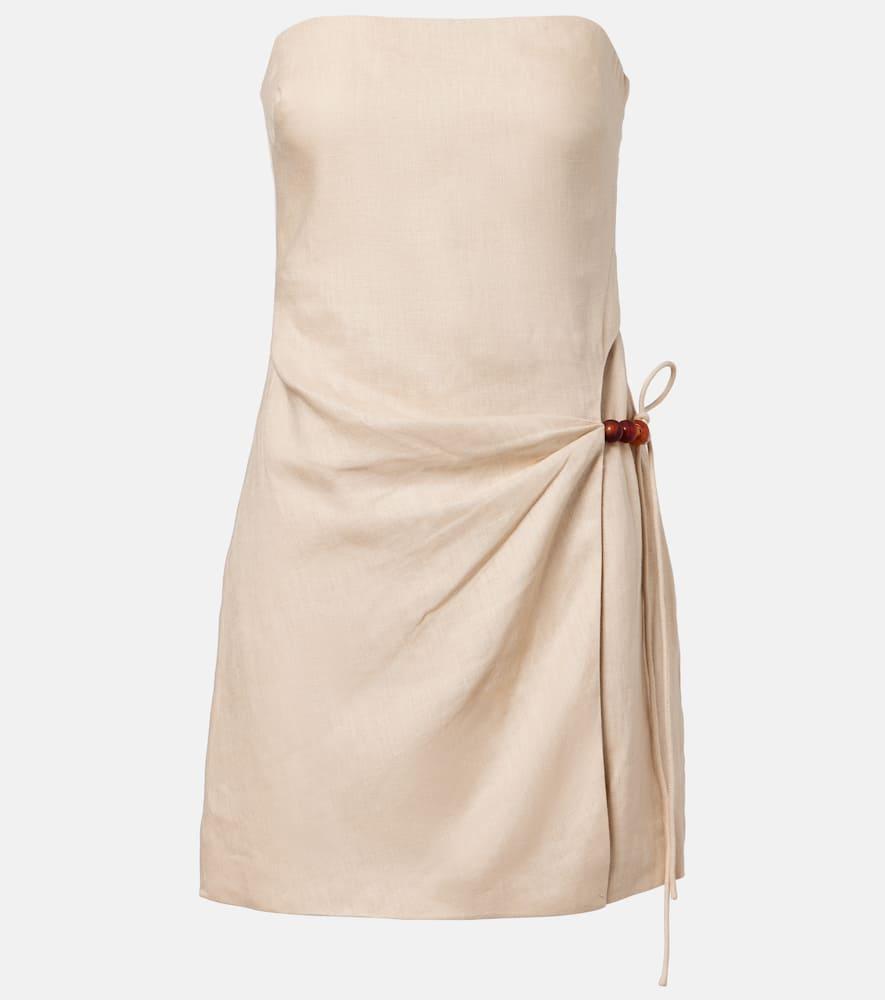 sir moretti linen minidress