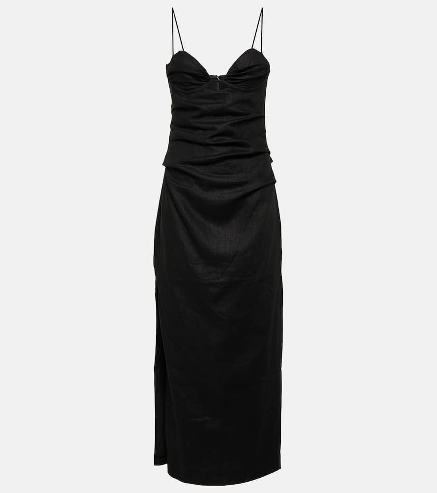 sir noemi linen maxi dress