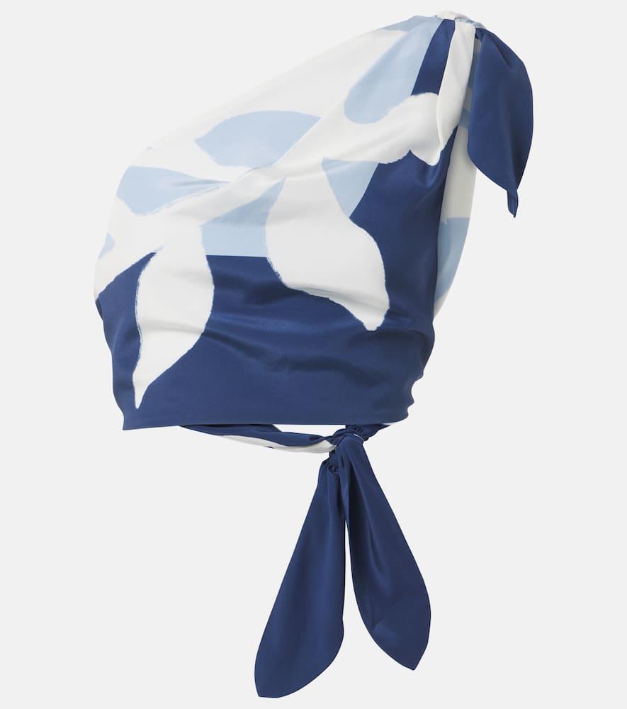 sir portia floral silk crop top