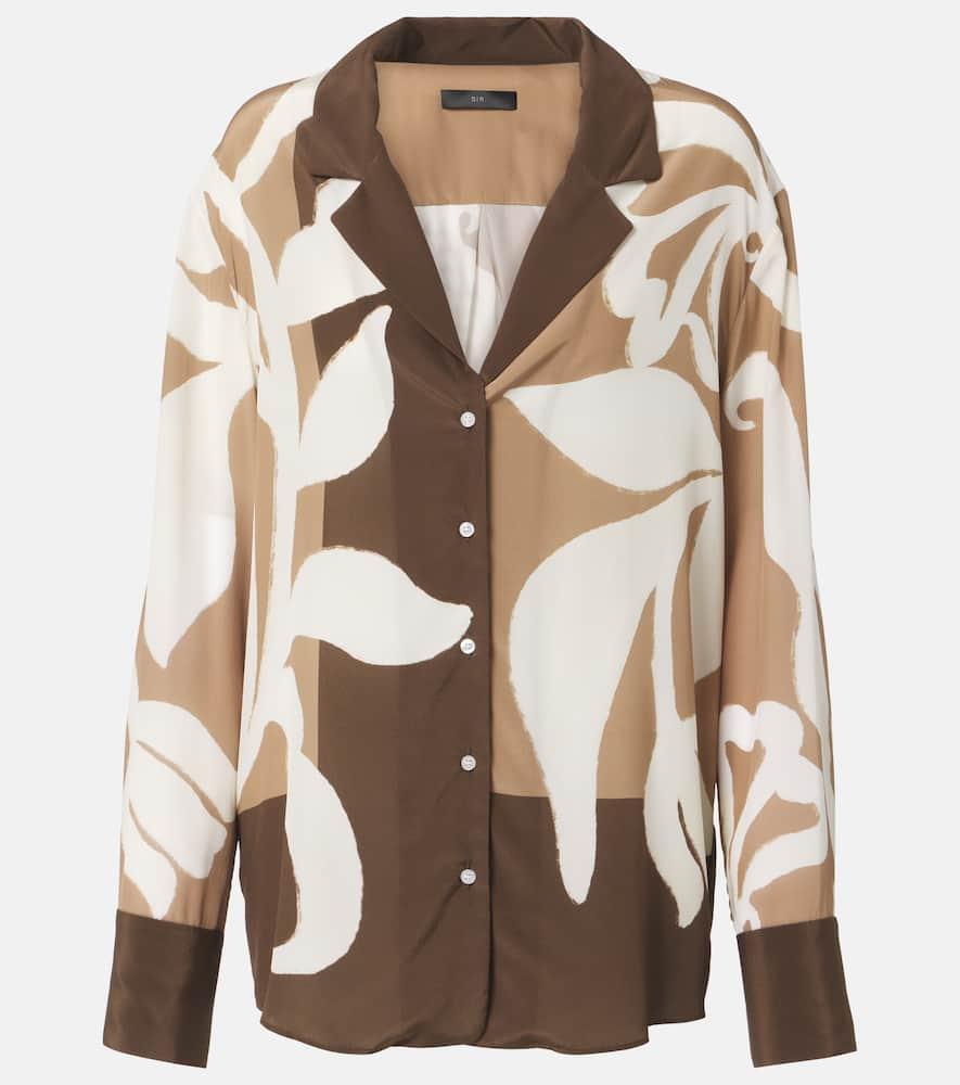 sir portia silk satin pajama shirt