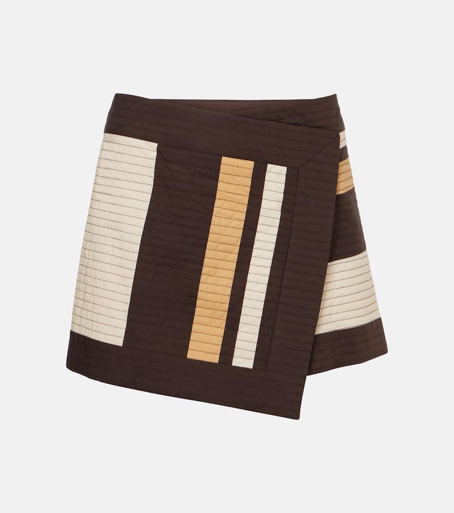 sir savanna striped cotton wrap skirt