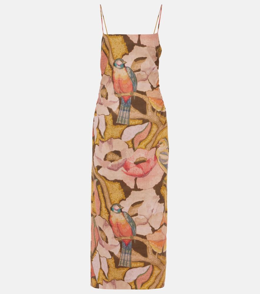 sir talulah floral linen maxi dress
