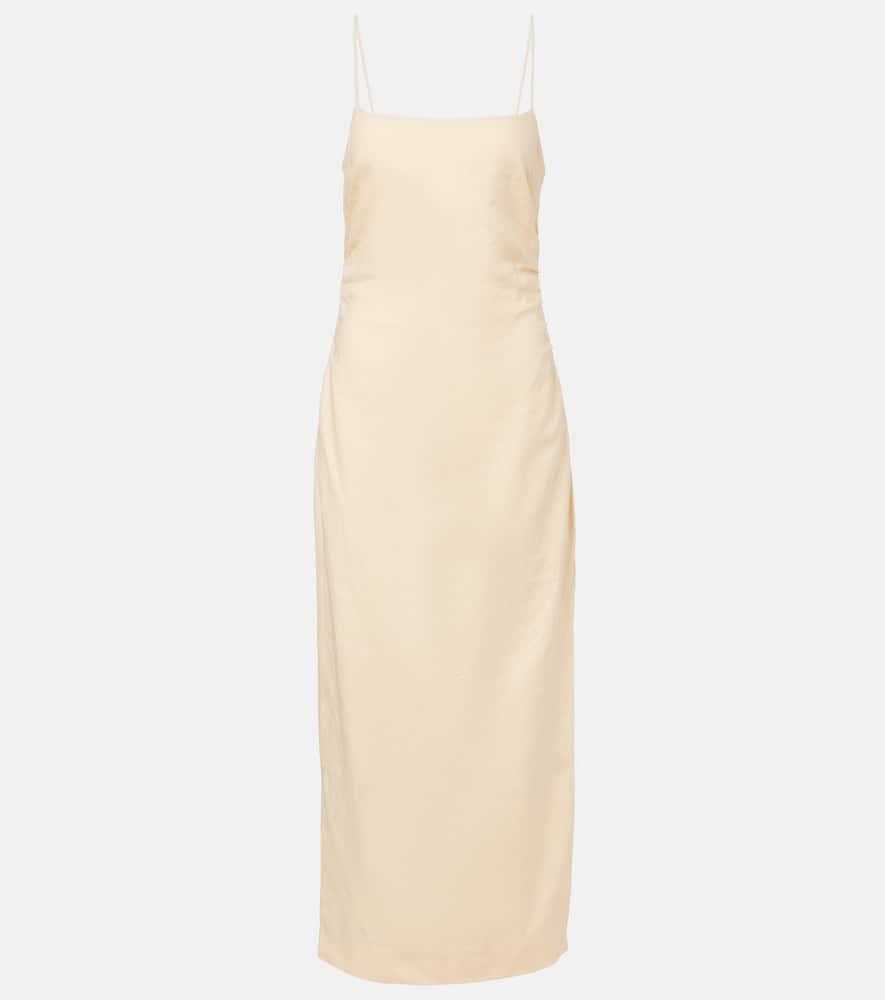sir tamara linen midi dress