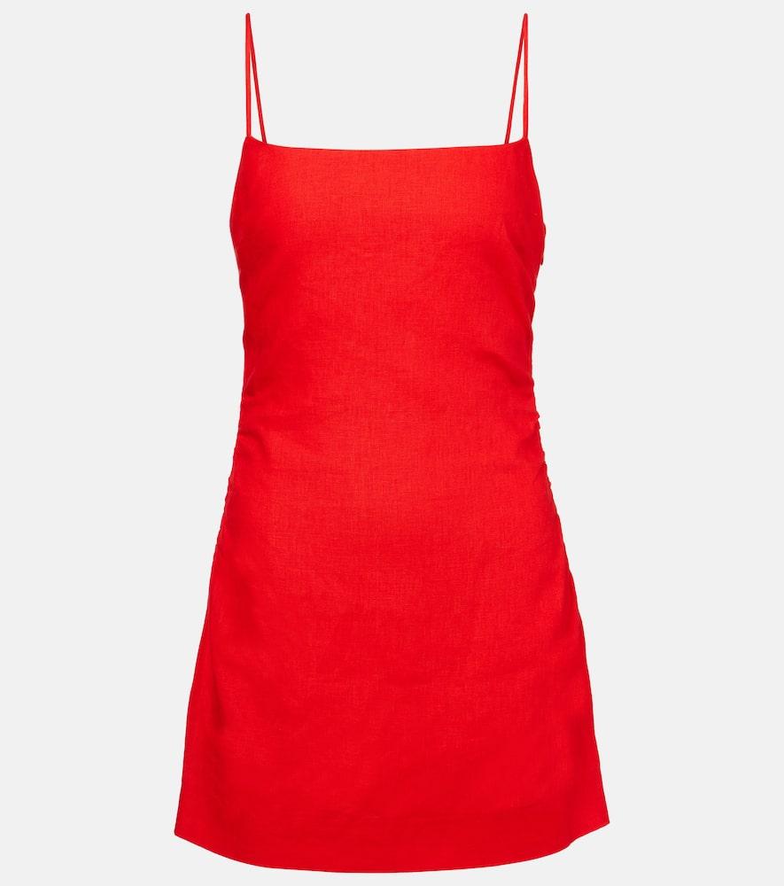 sir tamara linen minidress