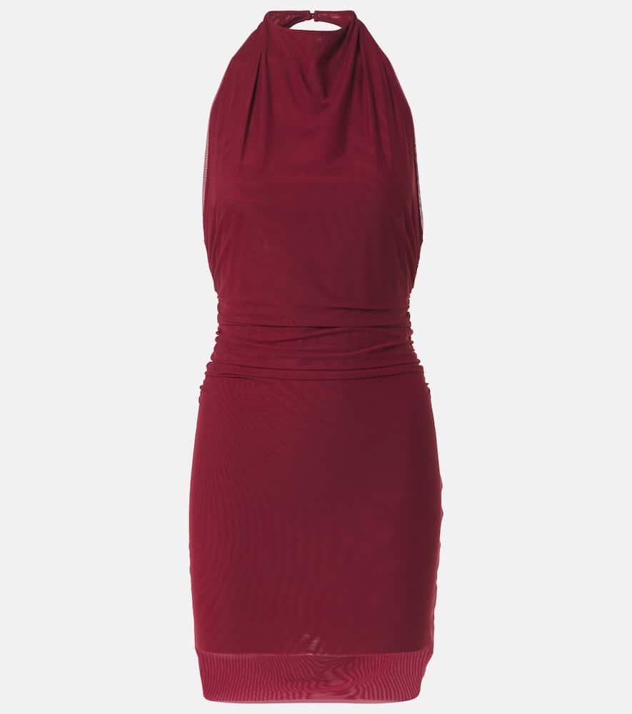 sir toni halterneck mesh minidress