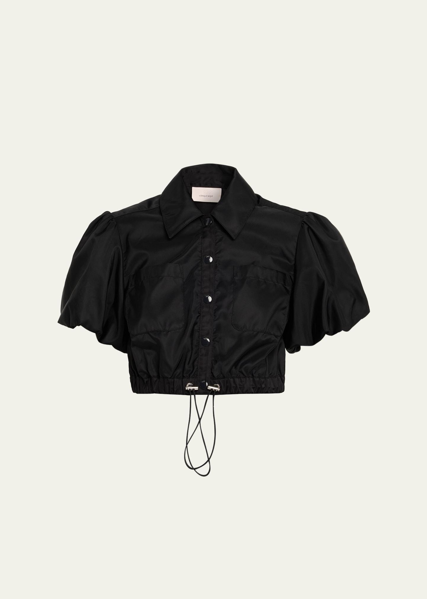 sirani cropped nylon jacket