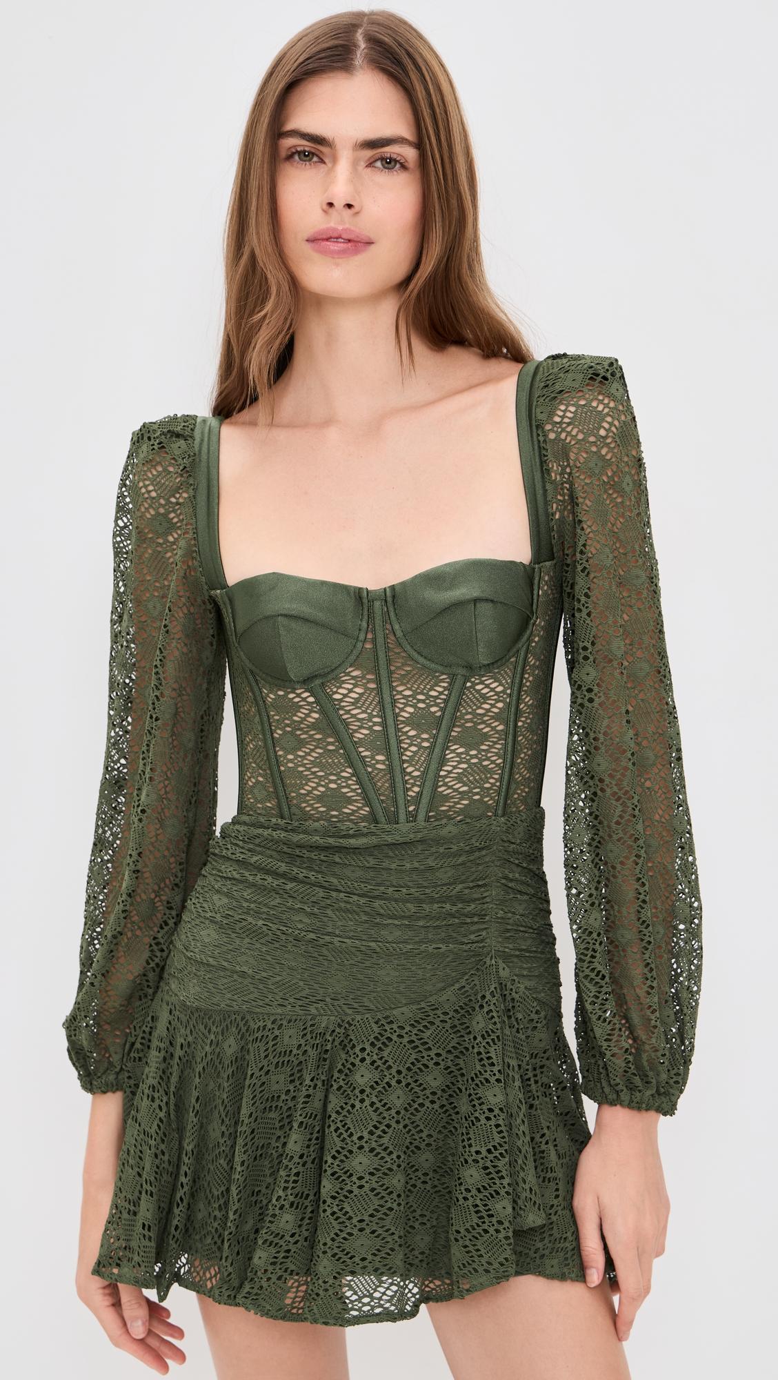 sirena long sleeve mini dress