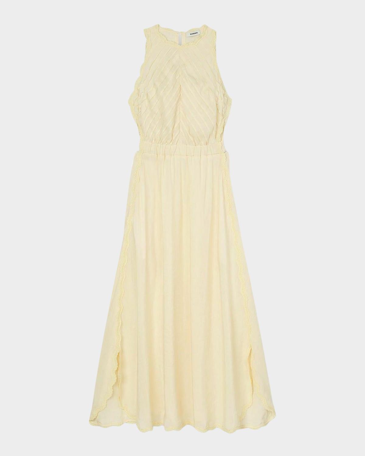 sissy lace-trim maxi dress