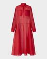 sissy long-sleeve silk shirtdress