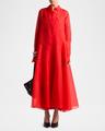 sissy long-sleeve silk shirtdress