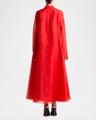 sissy long-sleeve silk shirtdress