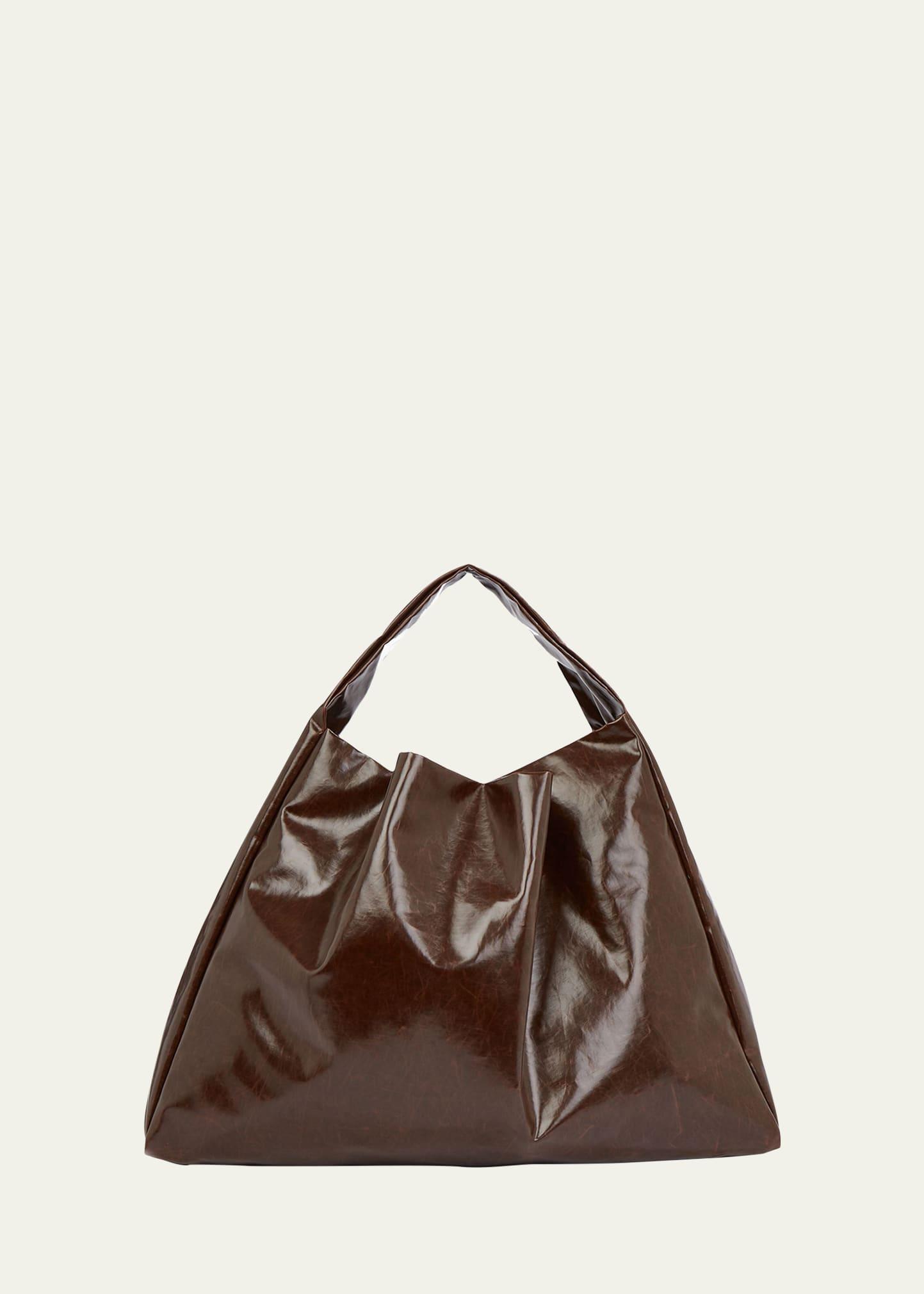 skai shiny faux-leather tote bag