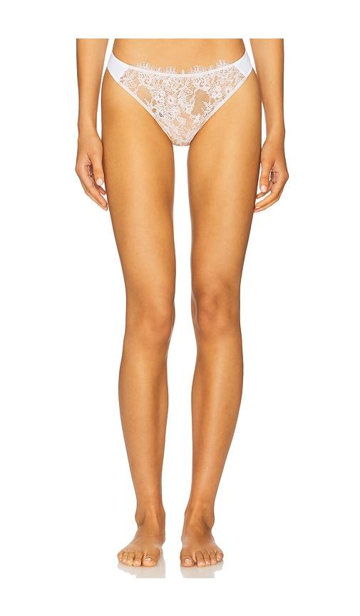 skarlett blue entice thong in white.