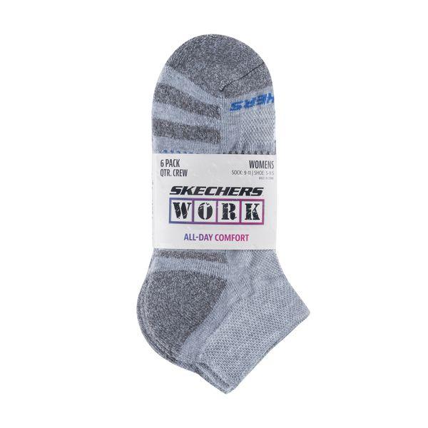 skechers extended terry quarter crew socks