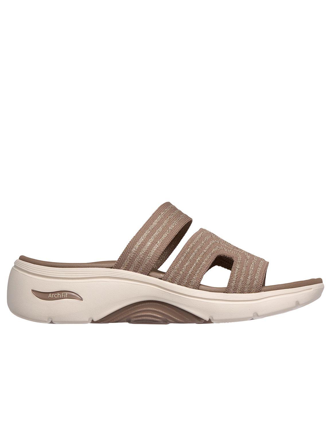 skechers go walk arch fit 2.0 lurex knit sandal