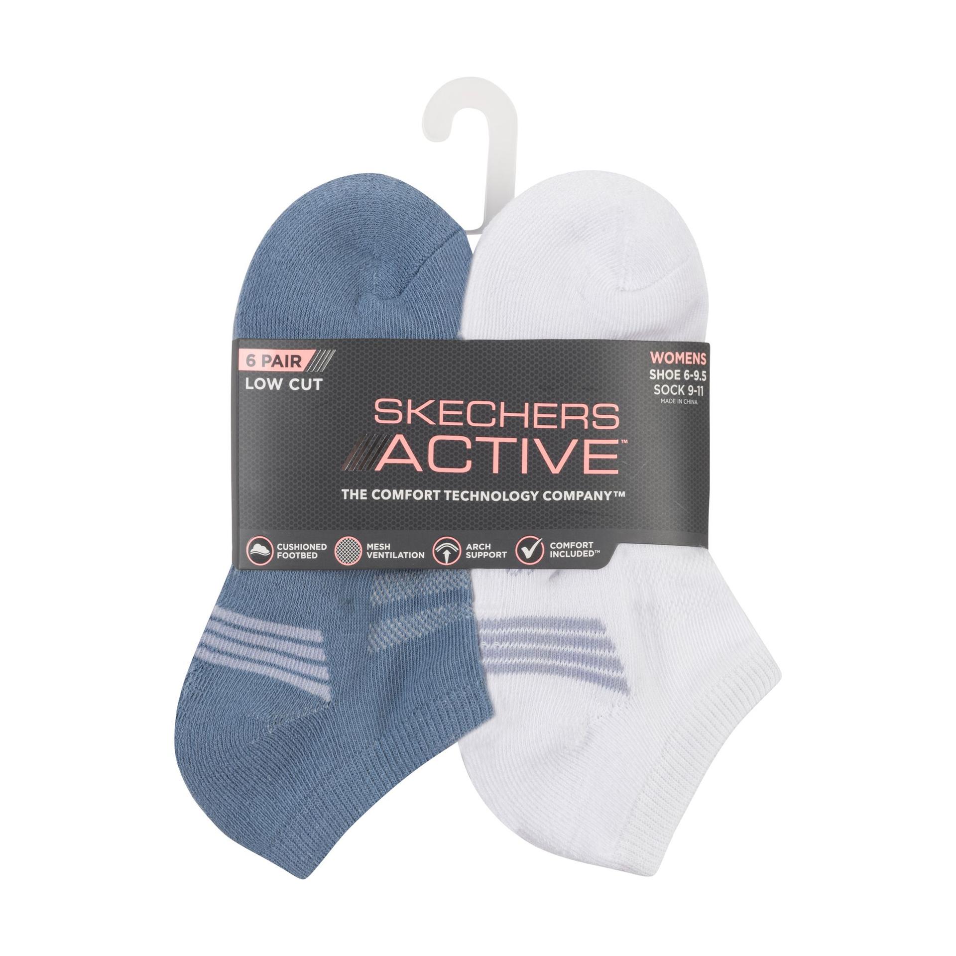 skechers half-terry low cut socks