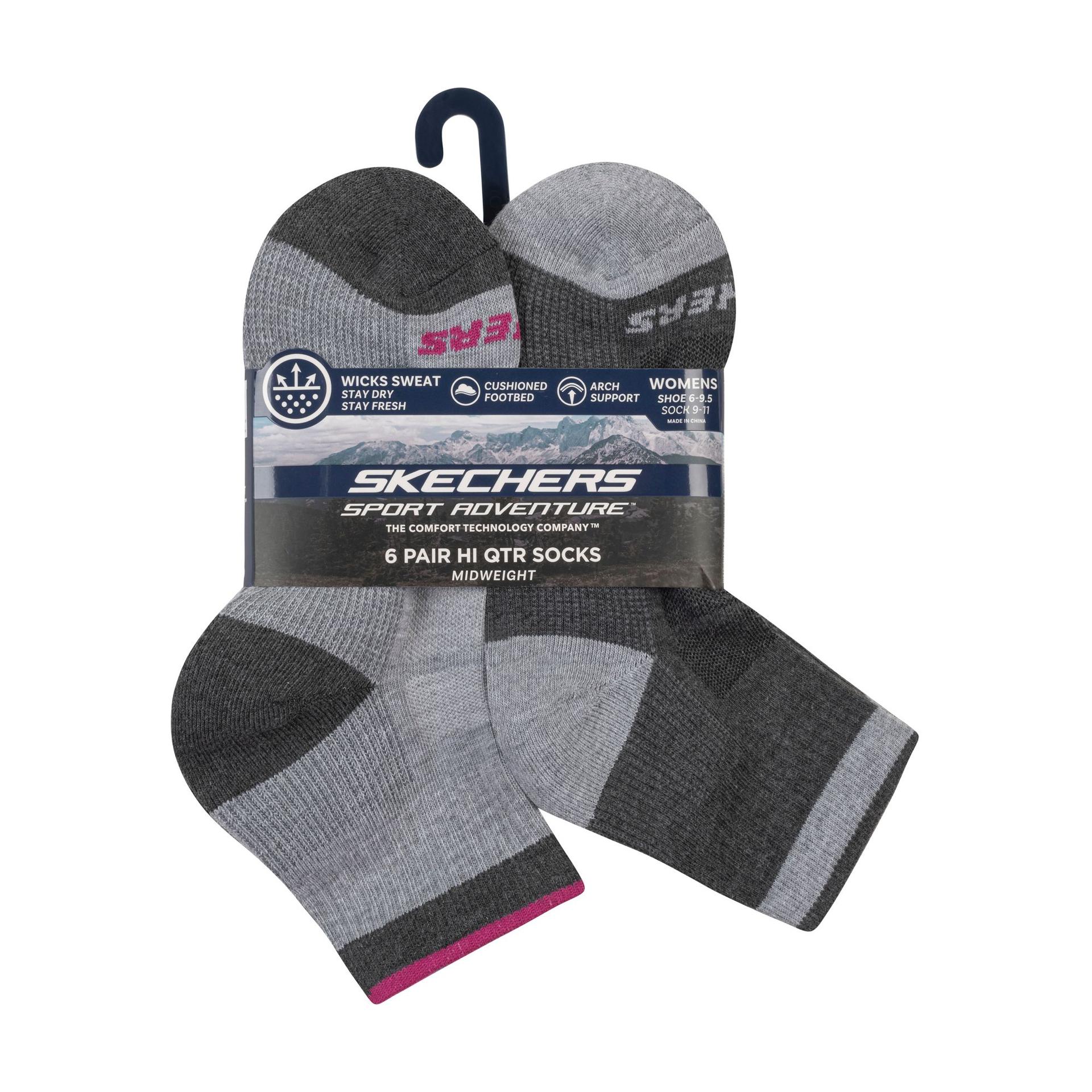 skechers half-terry quarter crew 5-pack