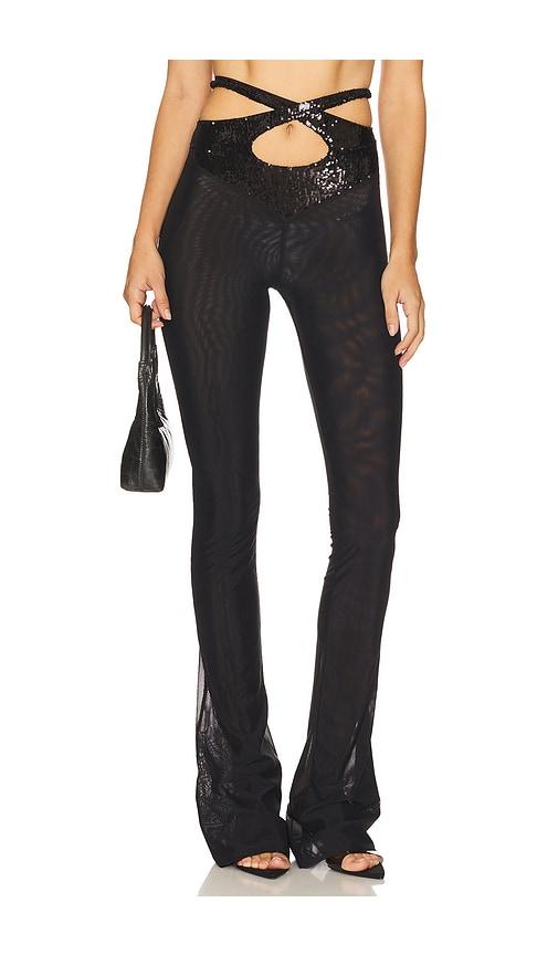sketch-y rama pant in black.