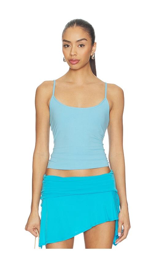 skims cotton jersey cami in blue.