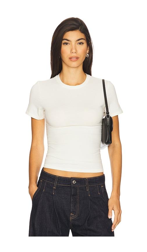 skims cotton jersey t-shirt in light grey.