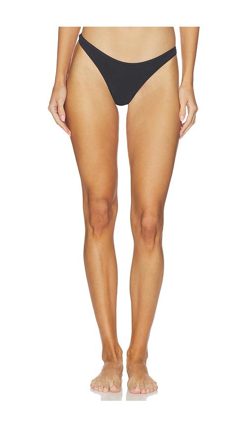 skims everyday cotton thong in black.