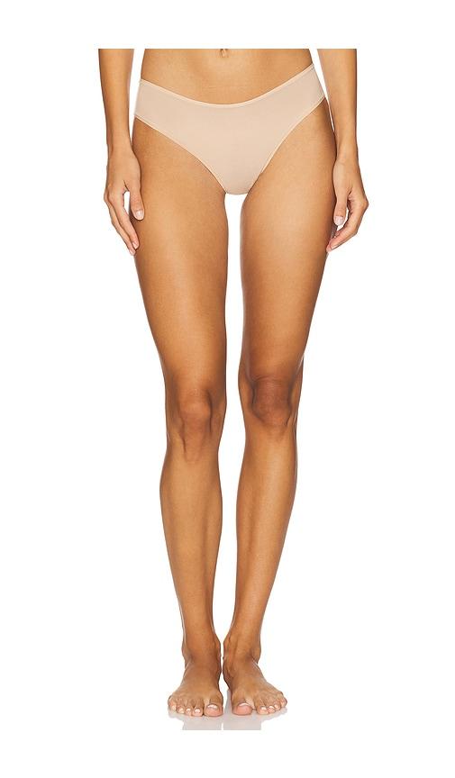 skims fits everybody cheeky brief in tan.