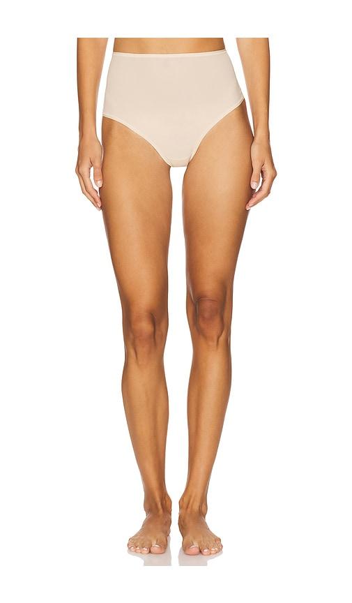 skims fits everybody high waisted thong in nude.