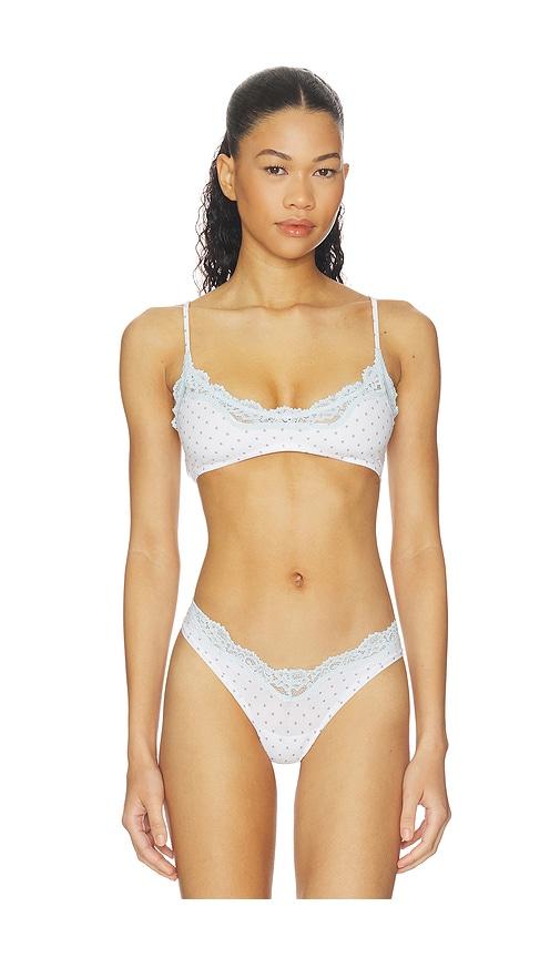 skims fits everybody lace scoop bralette in white.