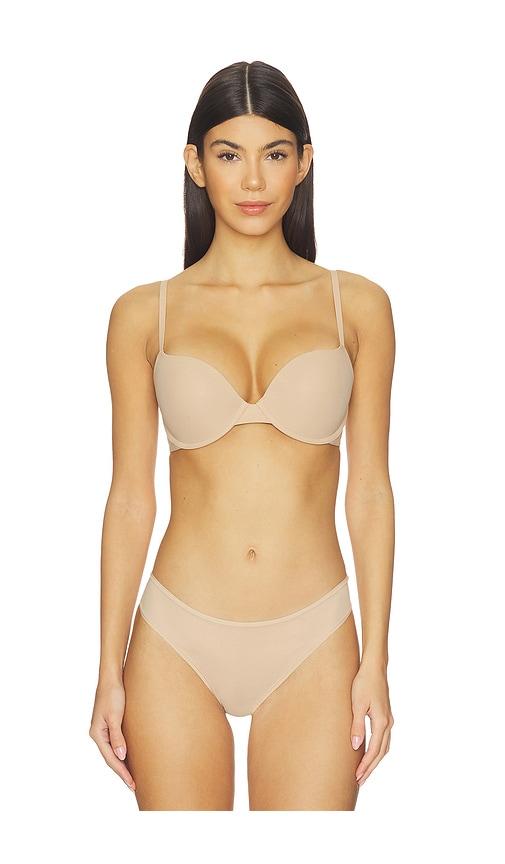 skims fits everybody push-up demi bra in nude.