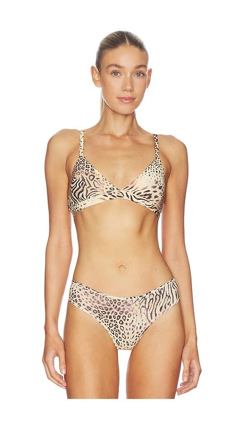 skims fits everybody triangle bralette in tan,brown.