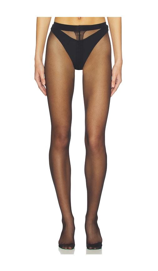 skims hosiery sheer tight in black.