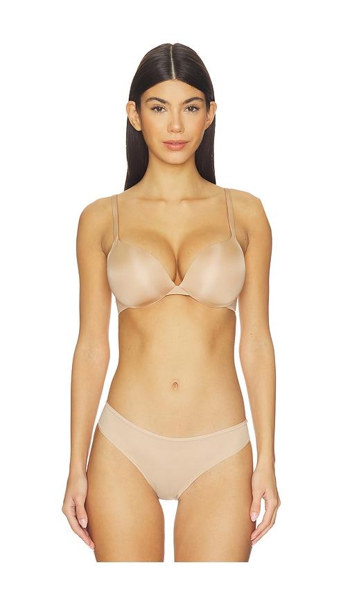 skims ultimate teardrop push-up bra in nude.