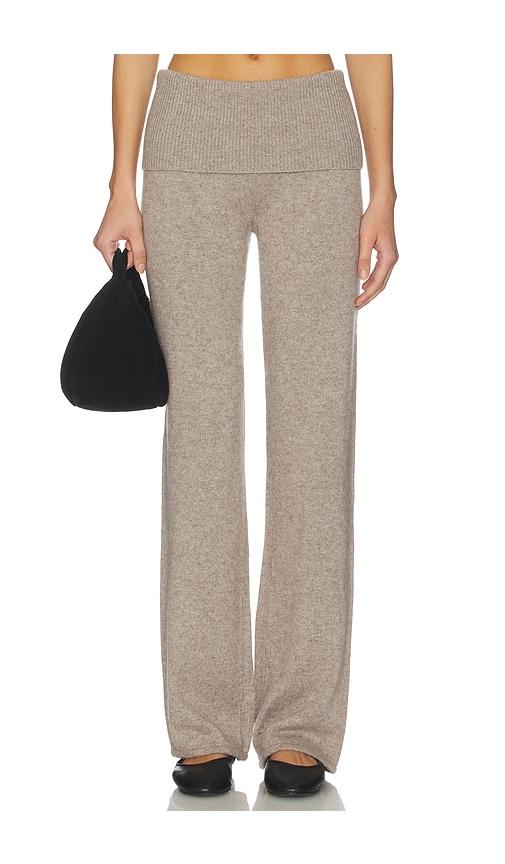 skims wool cashmere pant in grey.