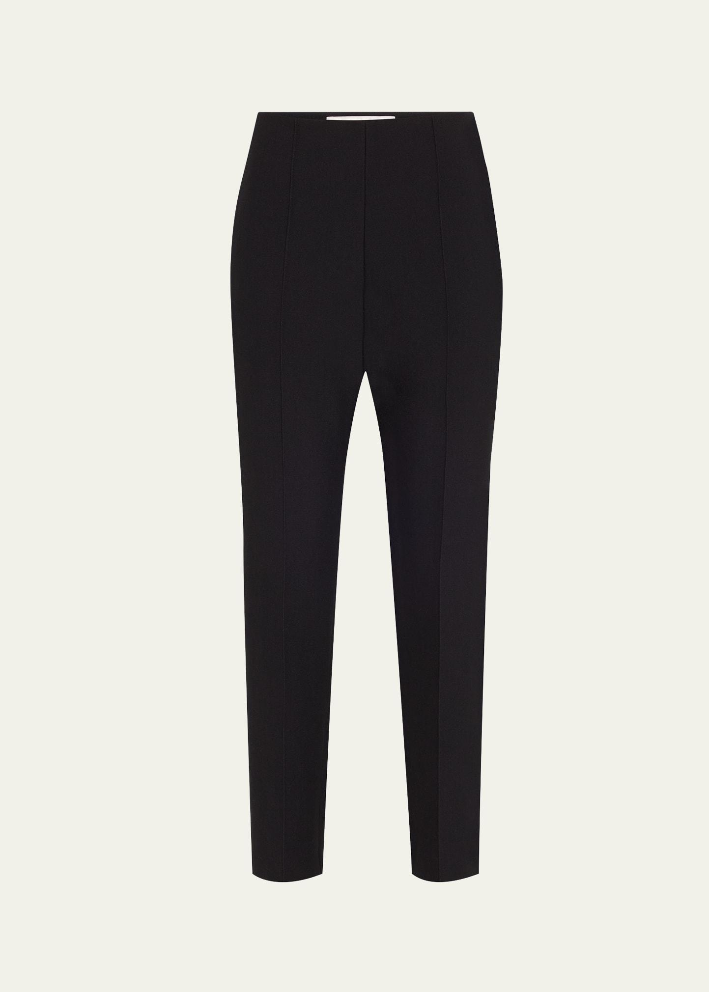 skinny crepe cropped trousers