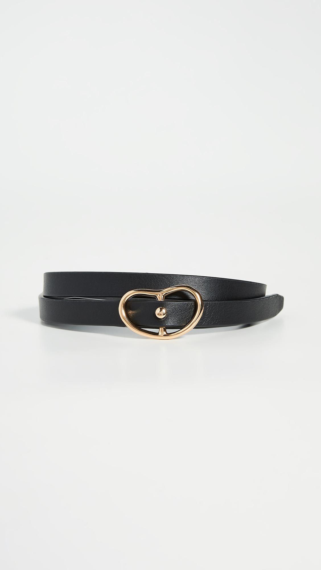 skinny georgia belt in black
