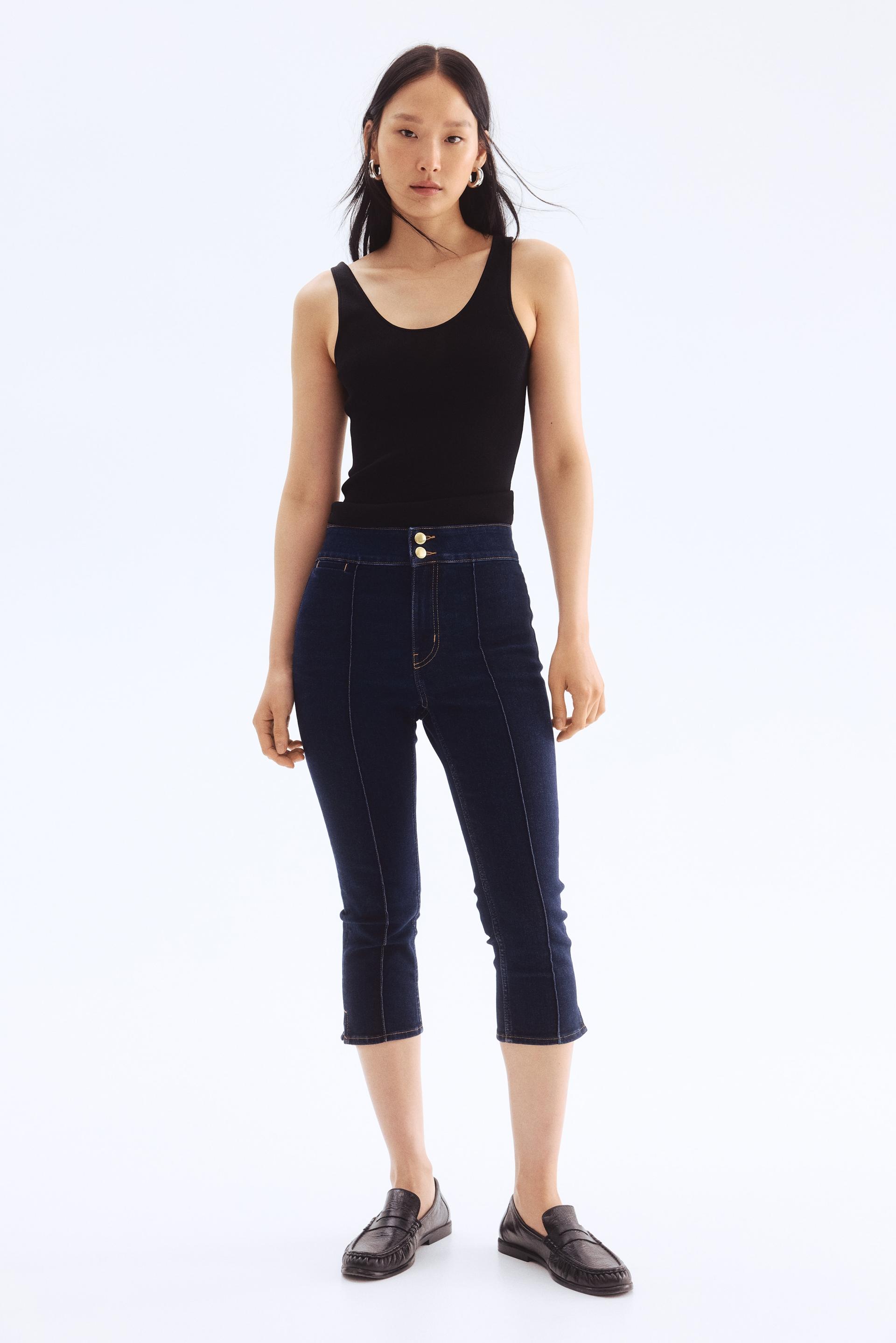 skinny high capri jeans
