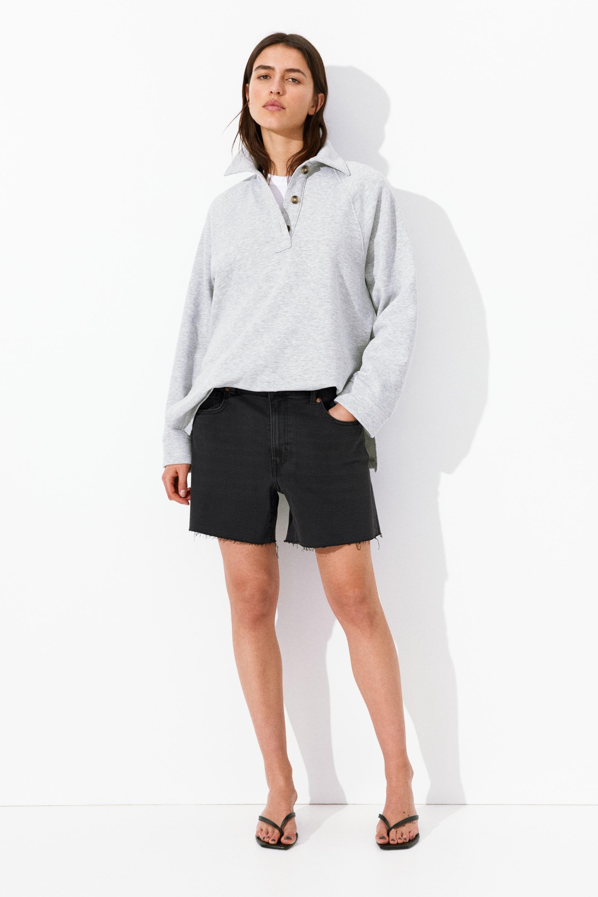 skinny high denim shorts