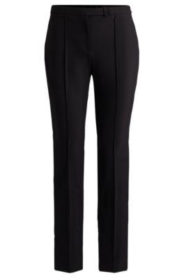 skinny-leg trousers in performance-stretch fabric- black women's formal pants