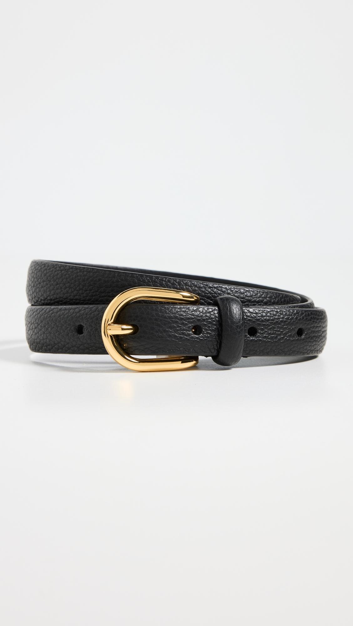 skinny soft grained leather belt