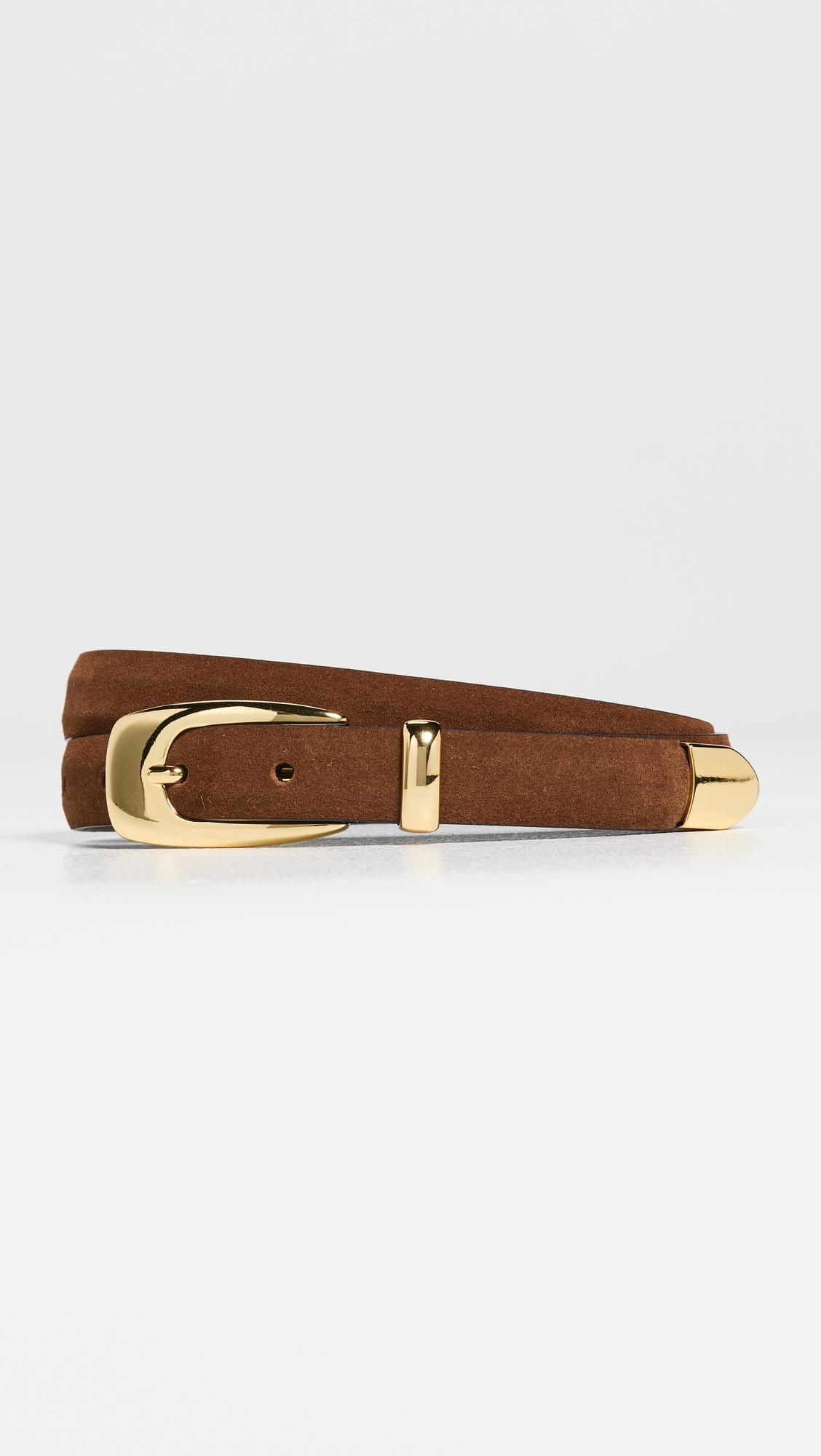 skinny suede leather belt