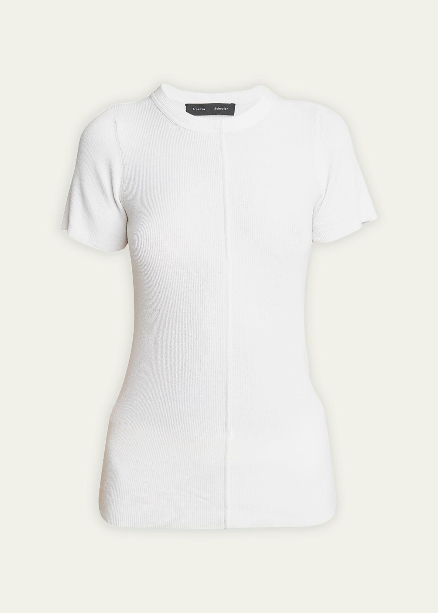 sky ribbed matte top