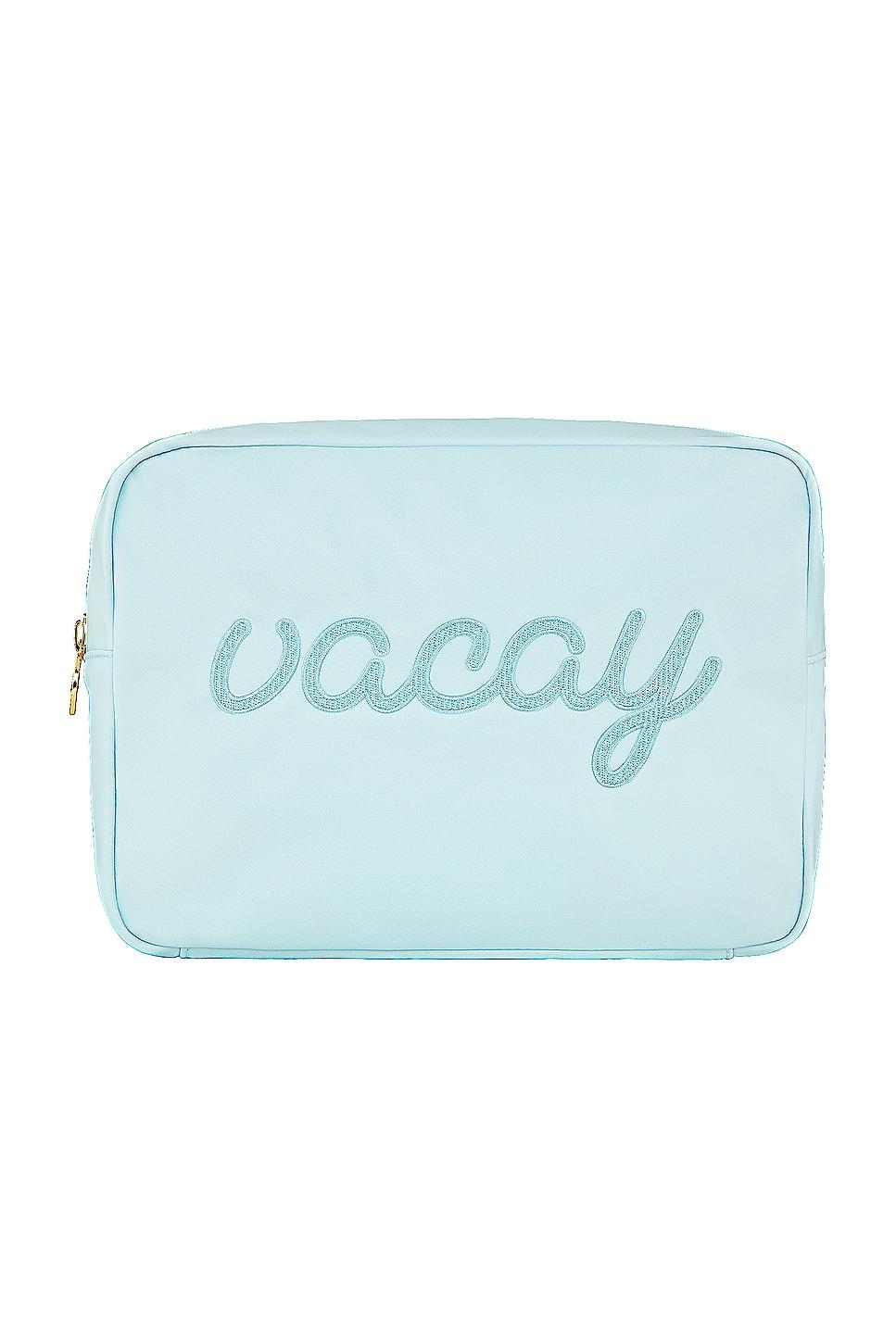 sky vacay embroidered large pouch