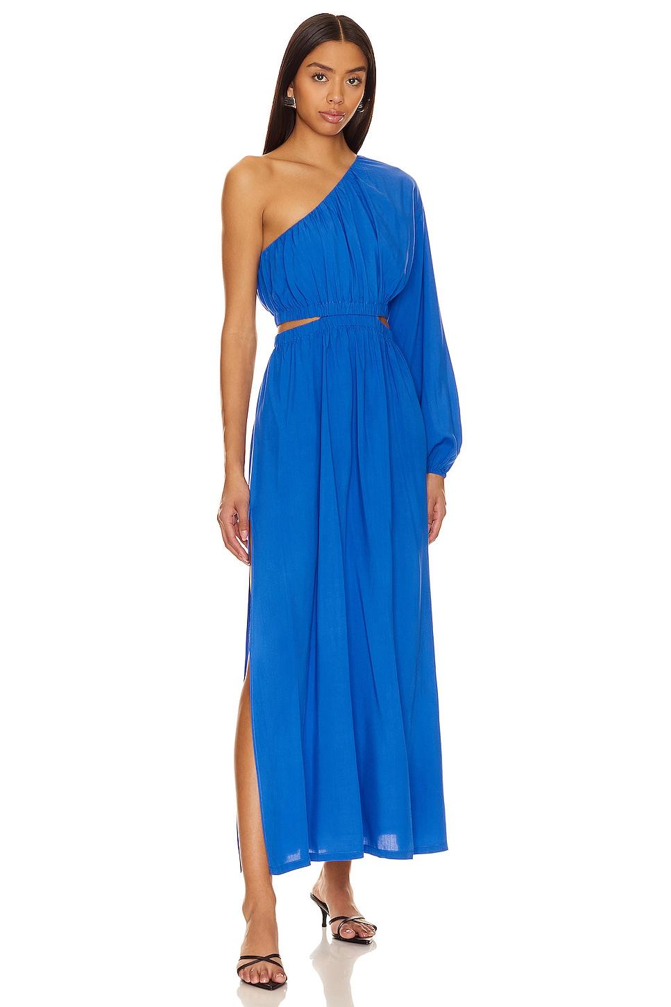 skye one shoulder midi dress