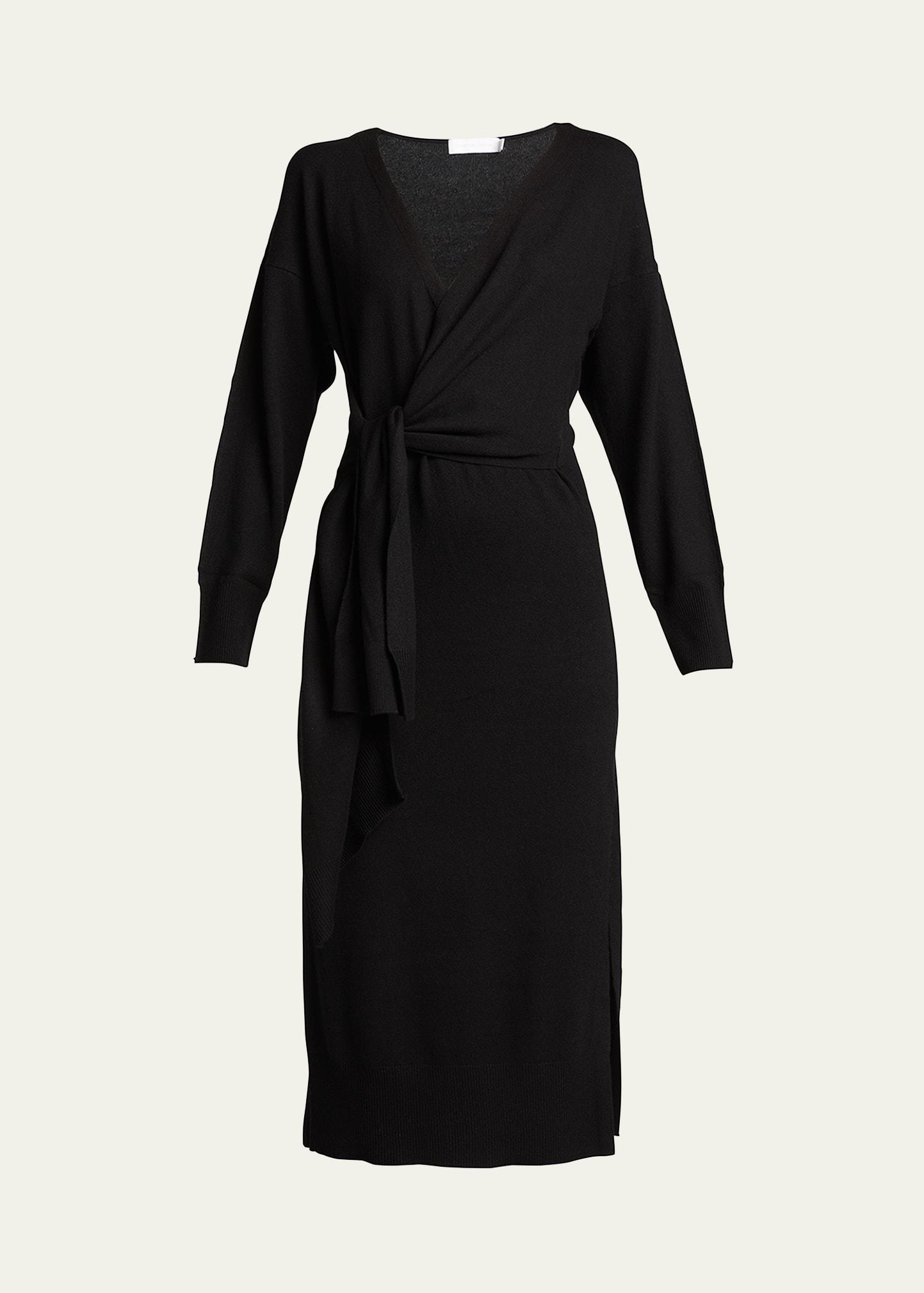 skyla loungewear knit wrap dress