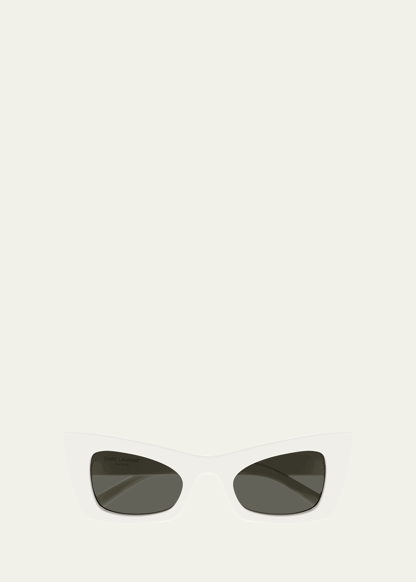 sl 702 fashion show white plastic cat-eye sunglasses
